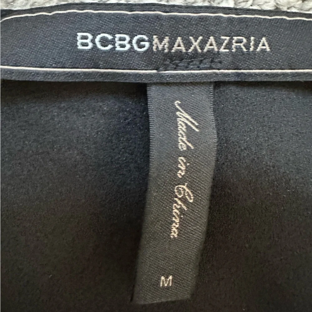 BCBGMAXAZRIA Black Structured Zip Bralette Bustier M